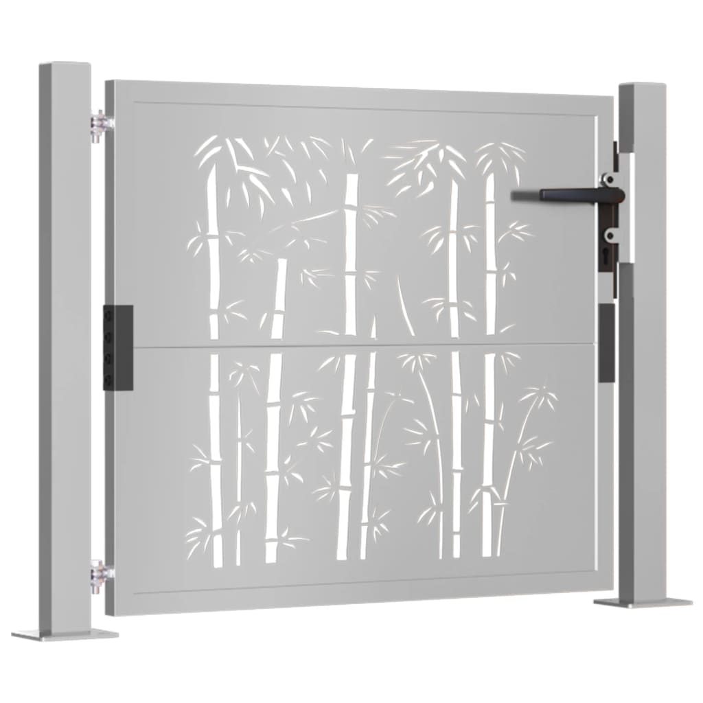 Gartentor 105x80 cm Cortenstahl Bambus-Design