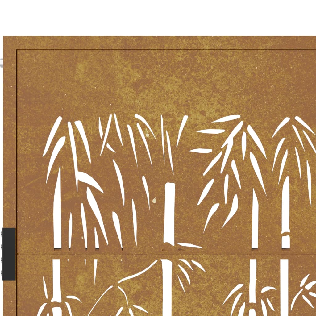 Gartentor 105x80 cm Cortenstahl Bambus-Design