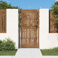 Thumbnail for Gartentor 105x205 cm Cortenstahl Bambus-Design