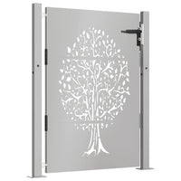 Thumbnail for Gartentor 105x130 cm Cortenstahl Baum-Design