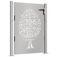 Thumbnail for Gartentor 105x155 cm Cortenstahl Baum-Design