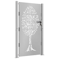 Thumbnail for Gartentor 105x180 cm Cortenstahl Baum-Design