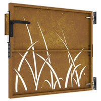 Thumbnail for Gartentor 85x100 cm Cortenstahl Gras-Design