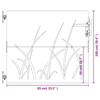 Thumbnail for Gartentor 85x100 cm Cortenstahl Gras-Design