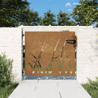 Thumbnail for Gartentor 85x100 cm Cortenstahl Gras-Design
