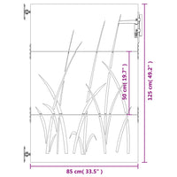 Thumbnail for Gartentor 85x125 cm Cortenstahl Gras-Design