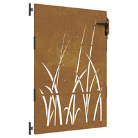 Thumbnail for Gartentor 85x150 cm Cortenstahl Gras-Design
