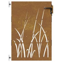 Thumbnail for Gartentor 85x150 cm Cortenstahl Gras-Design