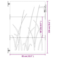 Thumbnail for Gartentor 85x150 cm Cortenstahl Gras-Design