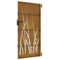Thumbnail for Gartentor 85x175 cm Cortenstahl Gras-Design