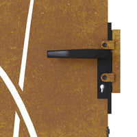 Thumbnail for Gartentor 85x175 cm Cortenstahl Gras-Design