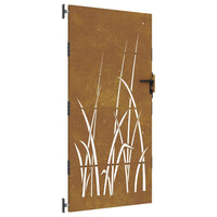Thumbnail for Gartentor 85x200 cm Cortenstahl Gras-Design