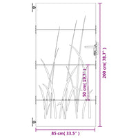 Thumbnail for Gartentor 85x200 cm Cortenstahl Gras-Design