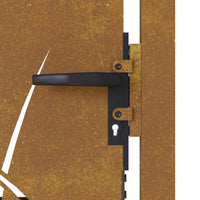 Thumbnail for Gartentor 105x105 cm Cortenstahl Gras-Design