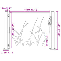 Thumbnail for Gartentor 105x105 cm Cortenstahl Gras-Design