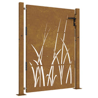 Thumbnail for Gartentor 105x155 cm Cortenstahl Gras-Design