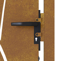 Thumbnail for Gartentor 105x205 cm Cortenstahl Gras-Design