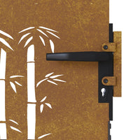 Thumbnail for Gartentor 85x75 cm Cortenstahl Bambus-Design