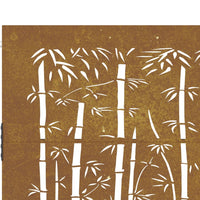 Thumbnail for Gartentor 85x75 cm Cortenstahl Bambus-Design