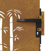 Thumbnail for Gartentor 85x100 cm Cortenstahl Bambus-Design