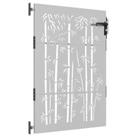 Thumbnail for Gartentor 85x125 cm Cortenstahl Bambus-Design