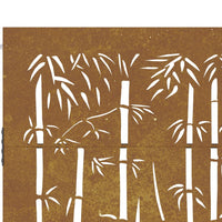 Thumbnail for Gartentor 85x125 cm Cortenstahl Bambus-Design