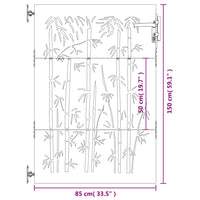 Thumbnail for Gartentor 85x150 cm Cortenstahl Bambus-Design