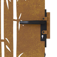 Thumbnail for Gartentor 85x175 cm Cortenstahl Bambus-Design