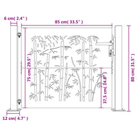Thumbnail for Gartentor 105x80 cm Cortenstahl Bambus-Design
