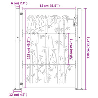 Thumbnail for Gartentor 105x130 cm Cortenstahl Bambus-Design