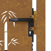 Thumbnail for Gartentor 105x155 cm Cortenstahl Bambus-Design