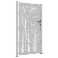 Thumbnail for Gartentor 105x205 cm Cortenstahl Bambus-Design