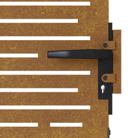 Thumbnail for Gartentor 85x200 cm Cortenstahl Quadratisches Design