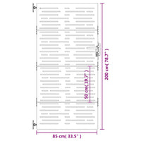 Thumbnail for Gartentor 85x200 cm Cortenstahl Quadratisches Design