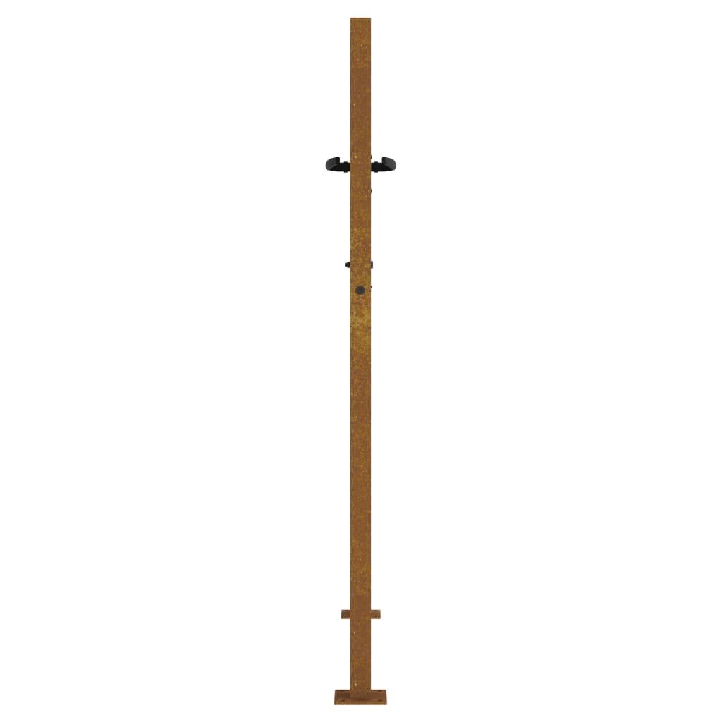 Gartentor 105x155 cm Cortenstahl Quadratisches Design