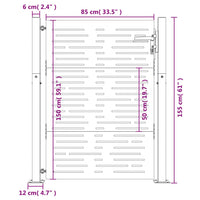 Thumbnail for Gartentor 105x155 cm Cortenstahl Quadratisches Design