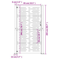 Thumbnail for Gartentor 105x205 cm Cortenstahl Quadratisches Design