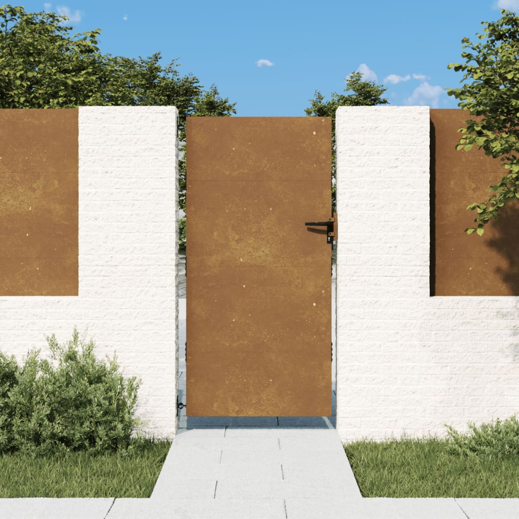 Gartentor 85x175 cm Cortenstahl