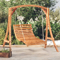 Thumbnail for Hollywoodschaukel Massivholz Fichte mit Teak-Finish