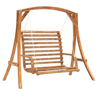 Thumbnail for Hollywoodschaukel Massivholz Fichte mit Teak-Finish