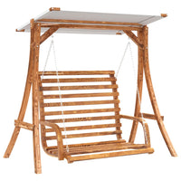 Thumbnail for Hollywoodschaukel mit Dach Massivholz Fichte mit Teak-Finish