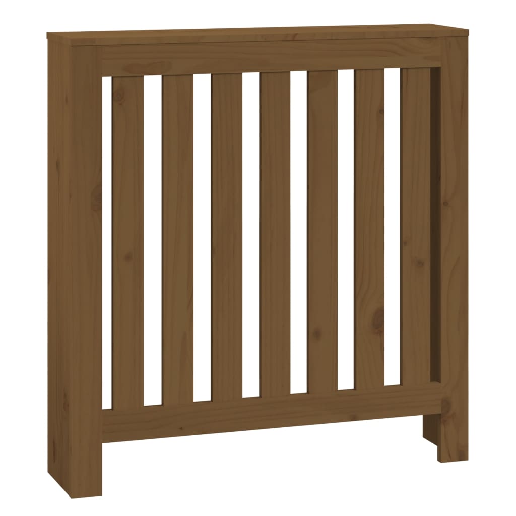 Heizkörperverkleidung Honigbraun 79,5x19x84cm Massivholz Kiefer