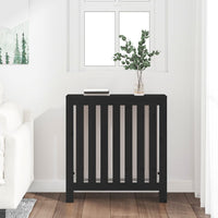 Thumbnail for Heizkörperverkleidung Schwarz 79,5x19x84 cm Massivholz Kiefer