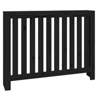 Thumbnail for Heizkörperverkleidung Schwarz 108,5x19x84 cm Massivholz Kiefer