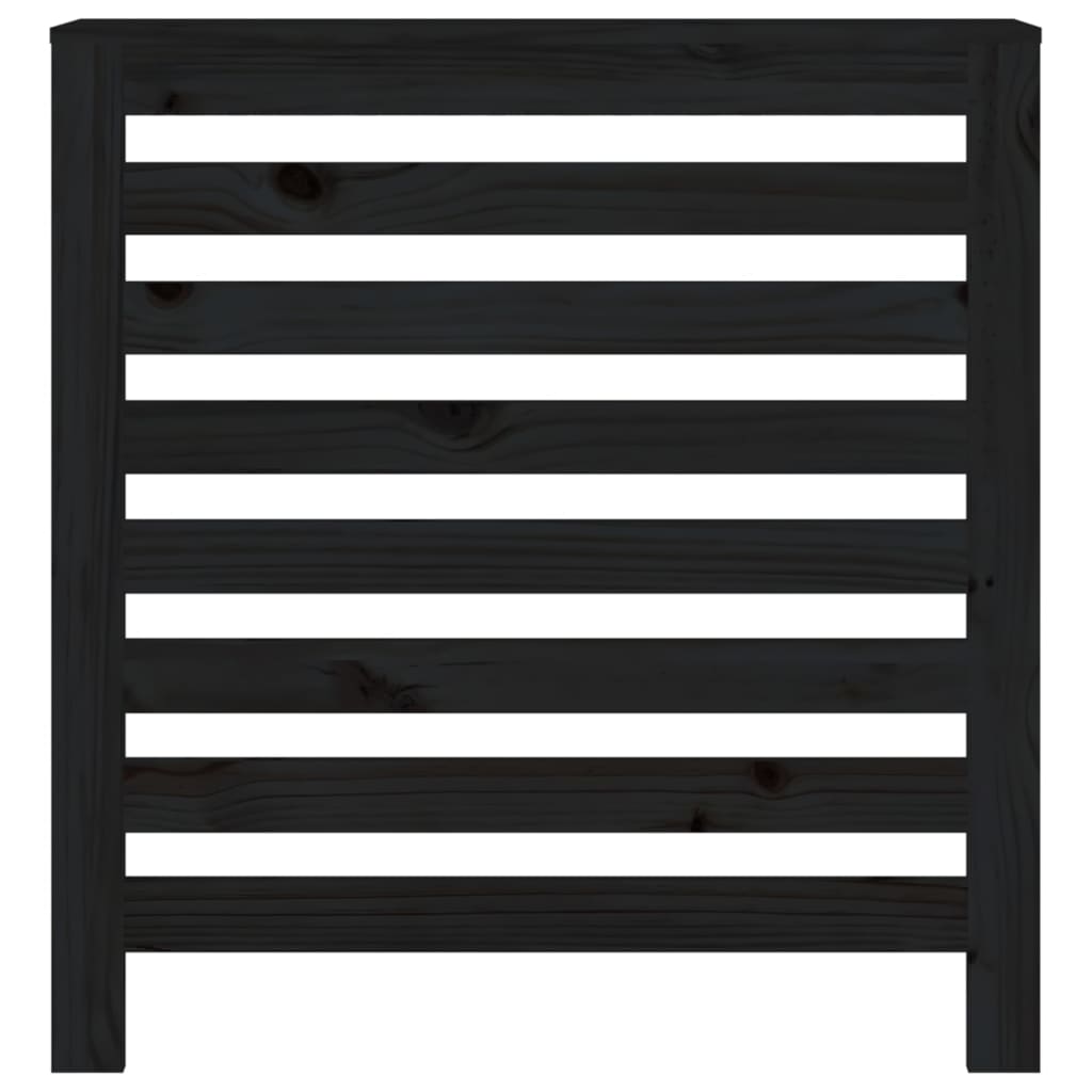 Heizkörperverkleidung Schwarz 79,5x19x84 cm Massivholz Kiefer