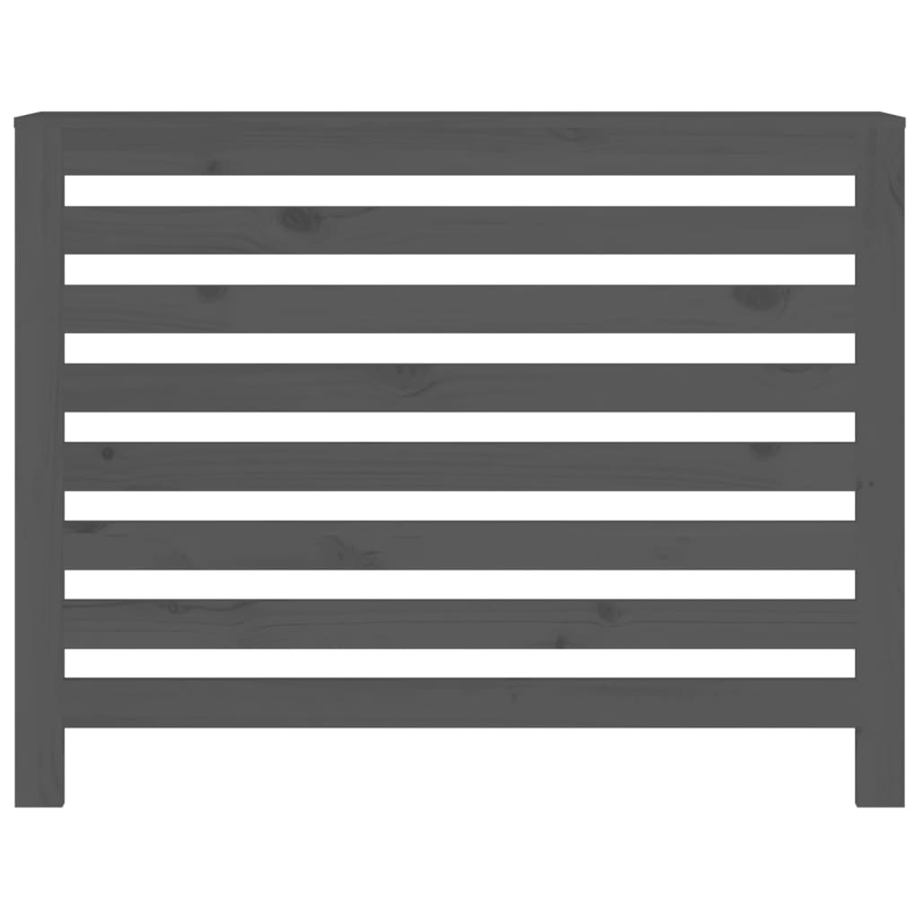 Heizkörperverkleidung Grau 108,5x19x84 cm Massivholz Kiefer