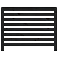 Thumbnail for Heizkörperverkleidung Schwarz 108,5x19x84 cm Massivholz Kiefer