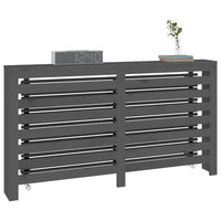 Thumbnail for Heizkörperverkleidung Grau 153x19x84 cm Massivholz Kiefer