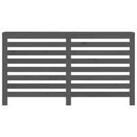 Thumbnail for Heizkörperverkleidung Grau 153x19x84 cm Massivholz Kiefer