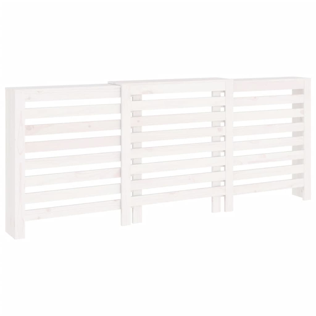 Heizkörperverkleidung Weiß 210x21x85 cm Massivholz Kiefer